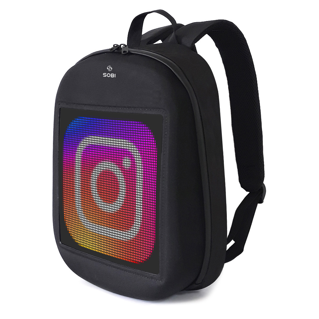 Backpack with LED screen Sobi Pixel SB9702 Black