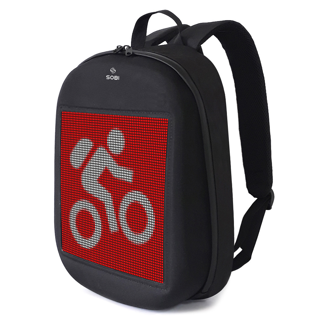 Backpack with LED screen Sobi Pixel SB9702 Black