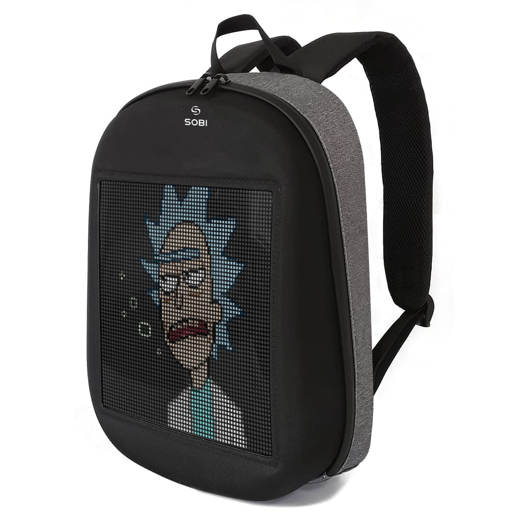 Backpack with LED screen Sobi Pixel SB9702 Gray