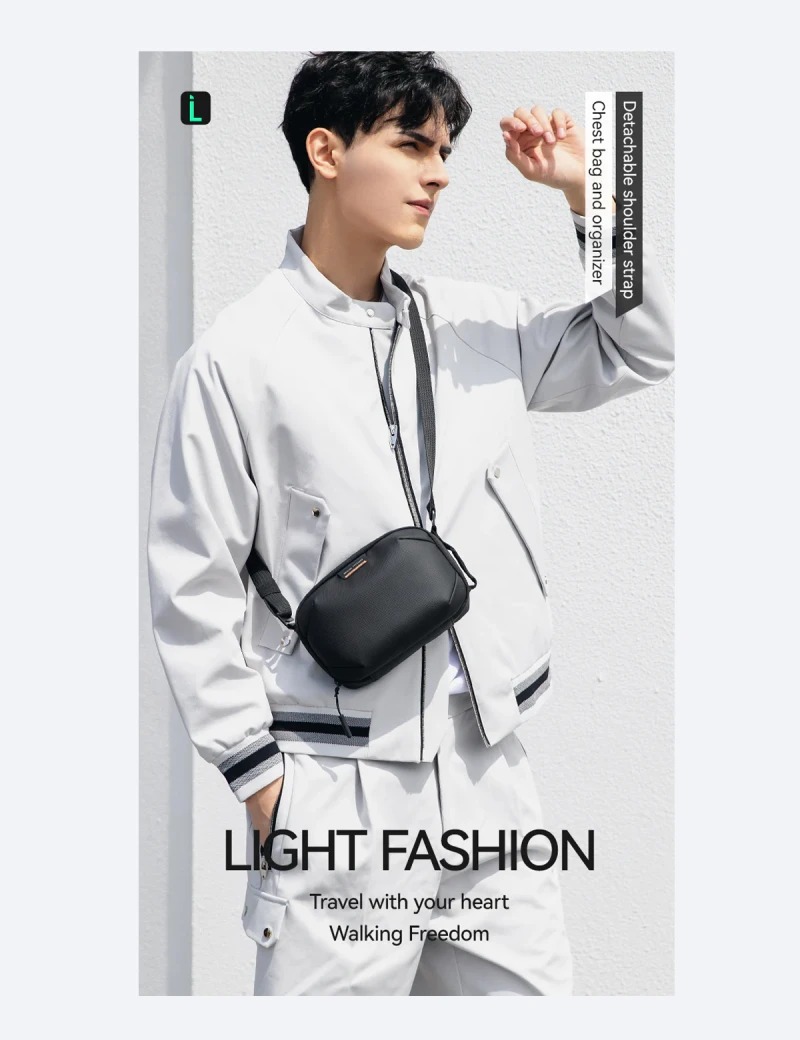 Light Line Toiletry Bag Mark Ryden Uno MR403 Black