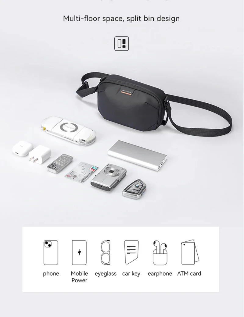 Light Line Toiletry Bag Mark Ryden Uno MR403 Black