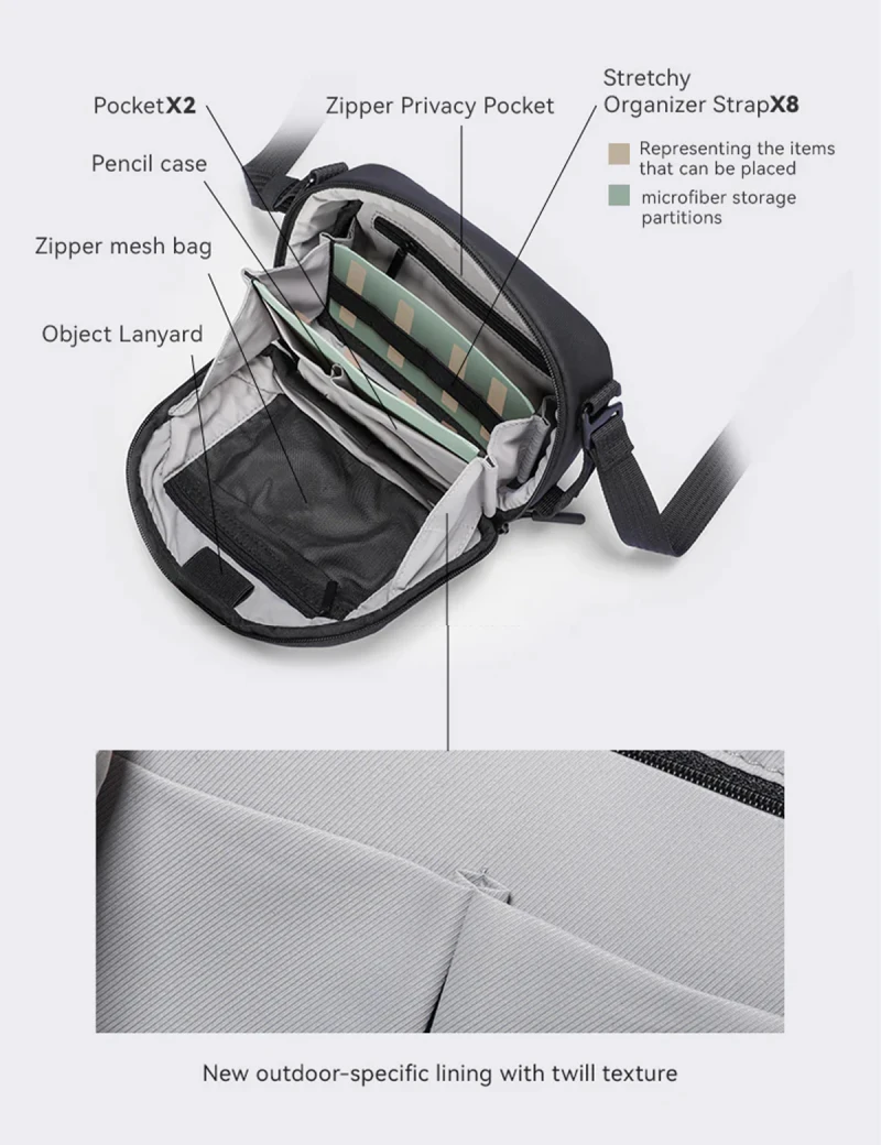 Light Line Toiletry Bag Mark Ryden Uno MR403 Black