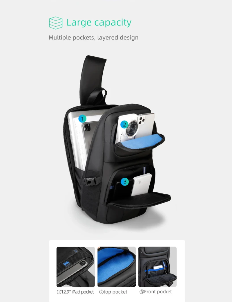 Backpack with one strap Mark Ryden Xero Black