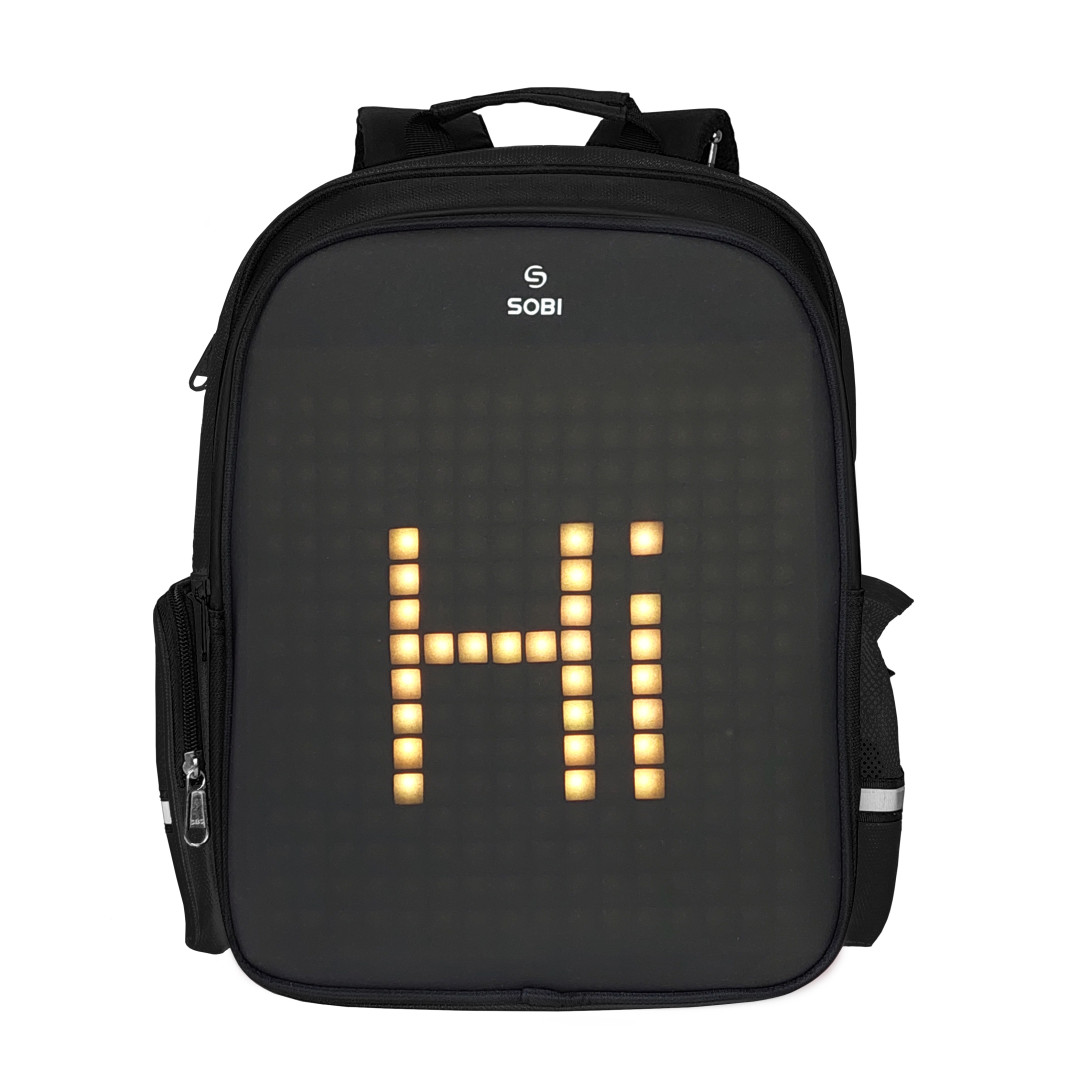 Backpack Sobi Pixel Kids SB9701 Black with LED screen 