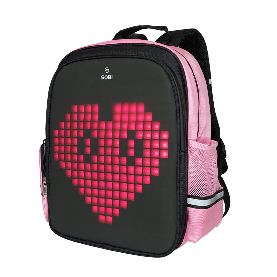 Backpack Sobi Pixel Kids SB9701 Pink with LED screen 