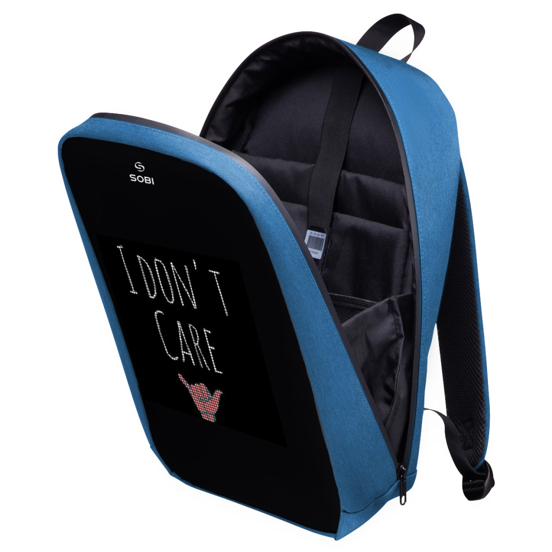 Backpack Sobi Pixel Max SB9703 Blue with LED screen 