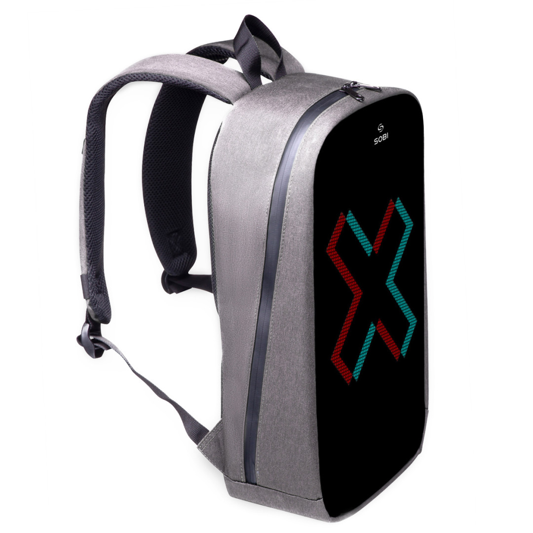 Backpack Sobi Pixel Max SB9703 Gray with LED screen 