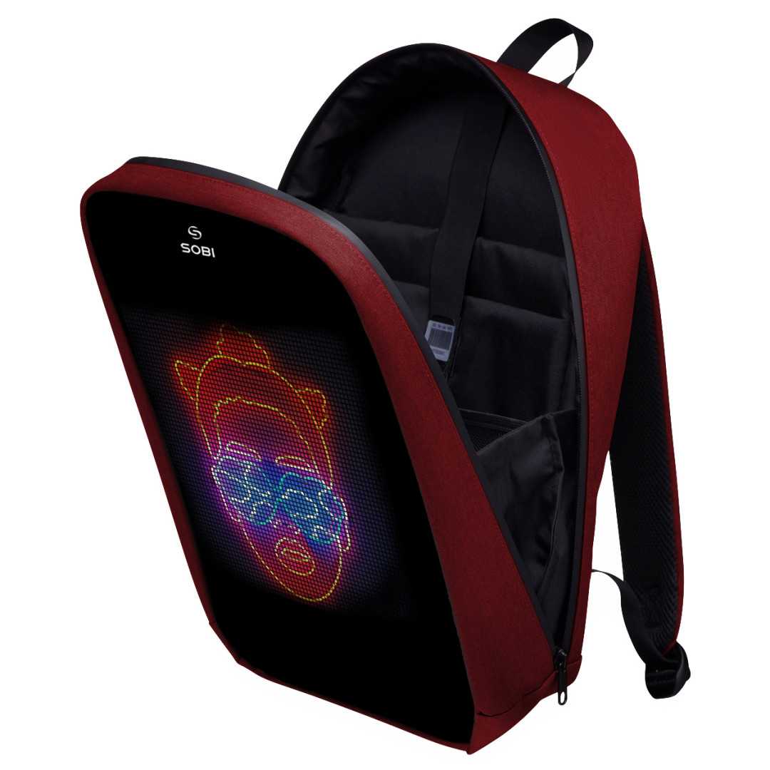 Backpack Sobi Pixel Max SB9703 Red with LED screen 