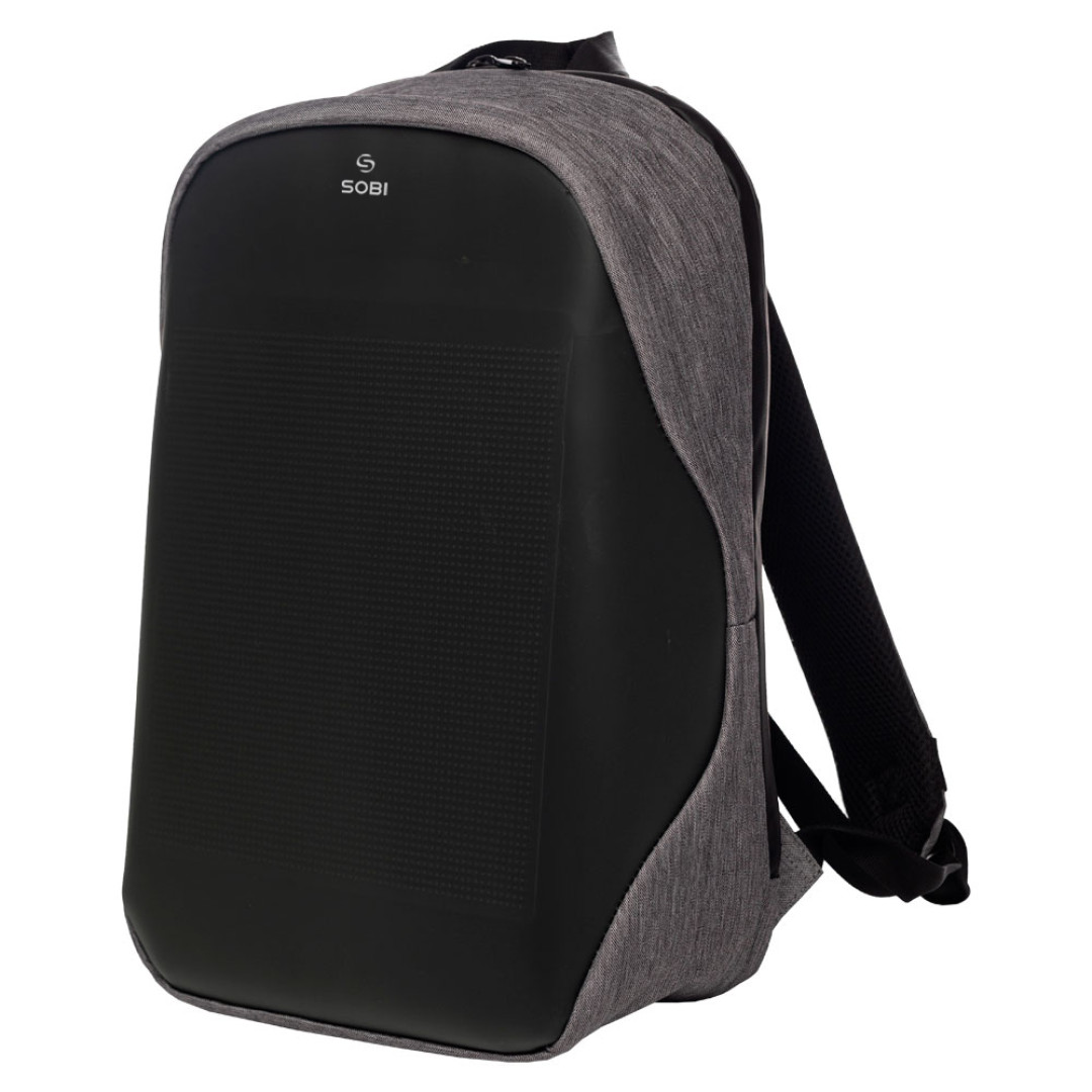 Backpack Sobi Pixel Neo SB9704 Gray with LED screen 